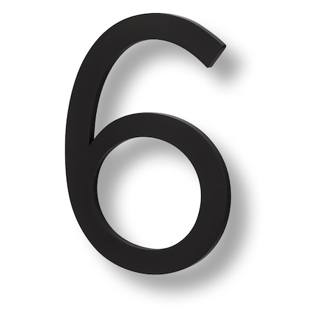 Sure-Loc Hardware Sure-Loc Hardware Floating House Number, 6, No. 6, Flat Black HNF6-6 FBL